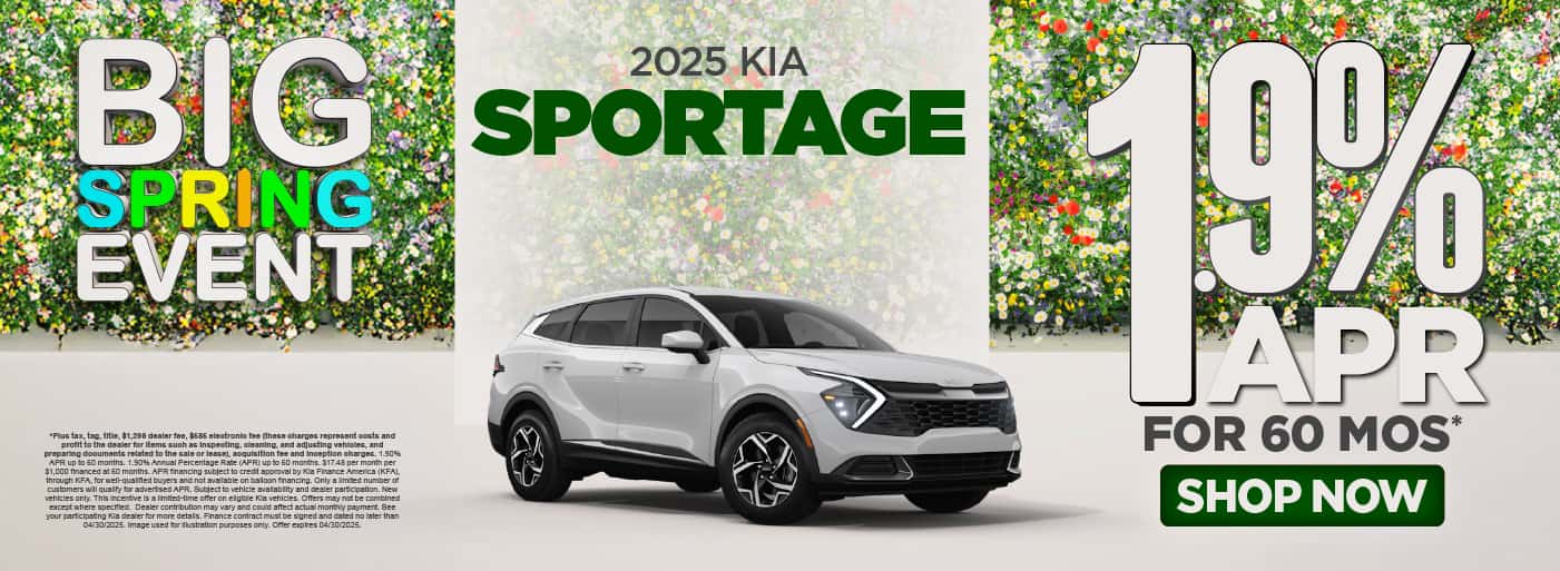 2025 Kia Sportage 1.90% APR for 60 Months*