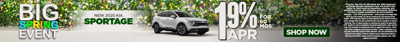 2025 Kia Sportage 1.90% APR for 60 Months*