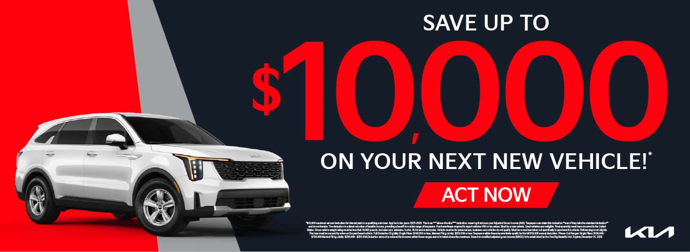 Save up to $10,000 on your next new vehicle!*