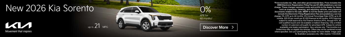 New 2026 Kia Sorento 