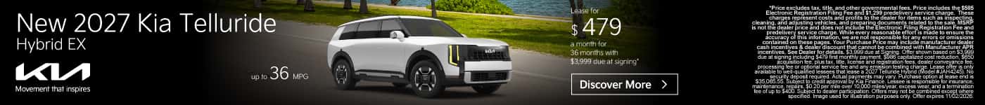 New 2027 Telluride Hybrid EX 