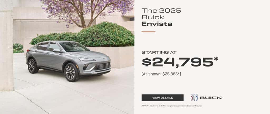 The 2025 Buick Envista STARTING AT $24,795* (As shown: $25,885*)