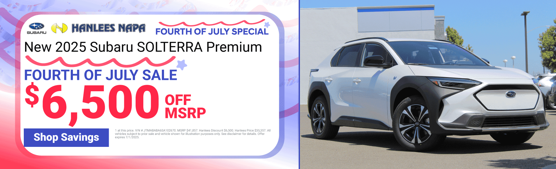 New 2025 Subaru SOLTERRA Premium Special