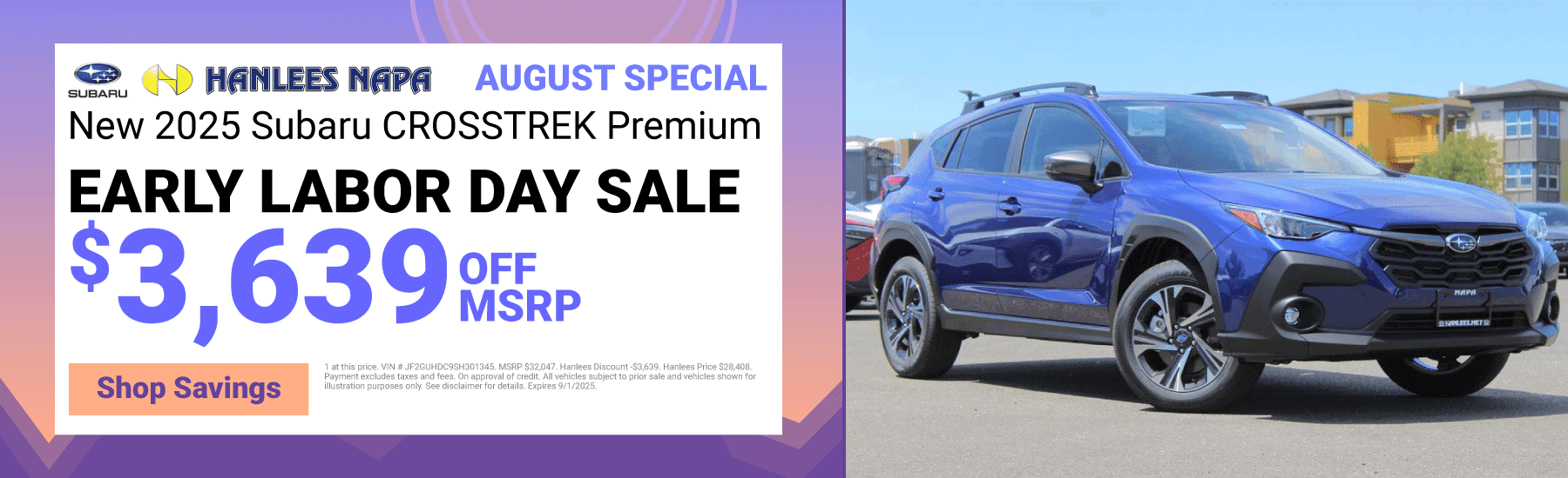 New 2025 Subaru CROSSTREK Premium Special