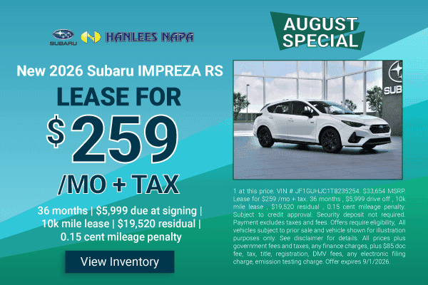 New 2026 Subaru IMPREZA RS