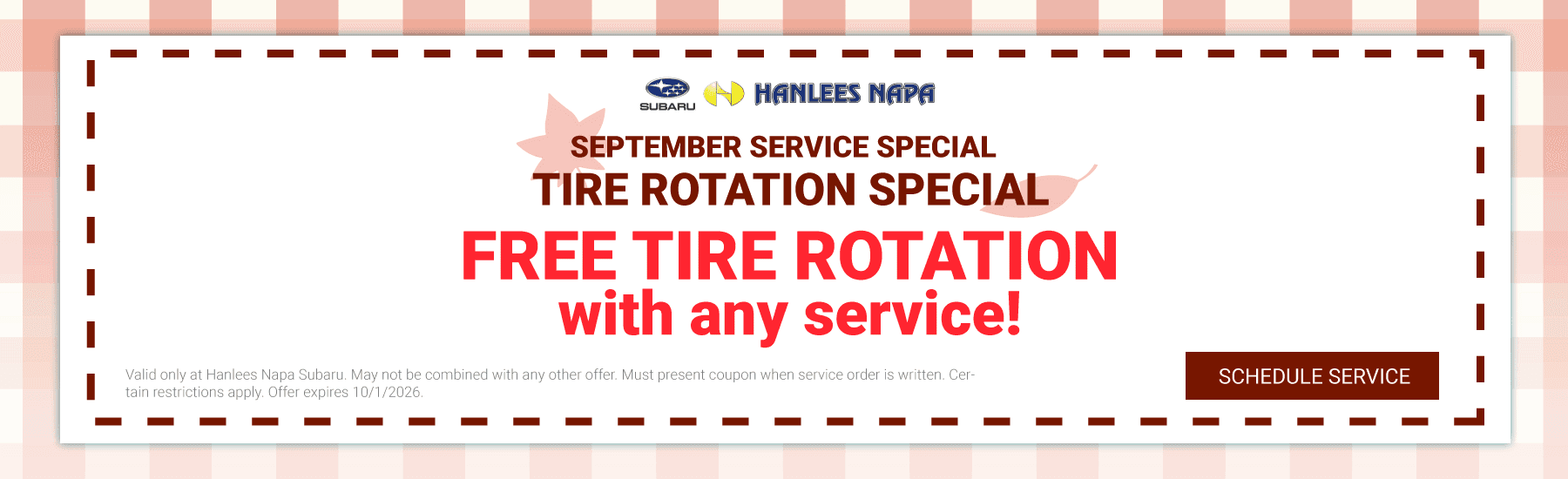 Tire Rotation Special