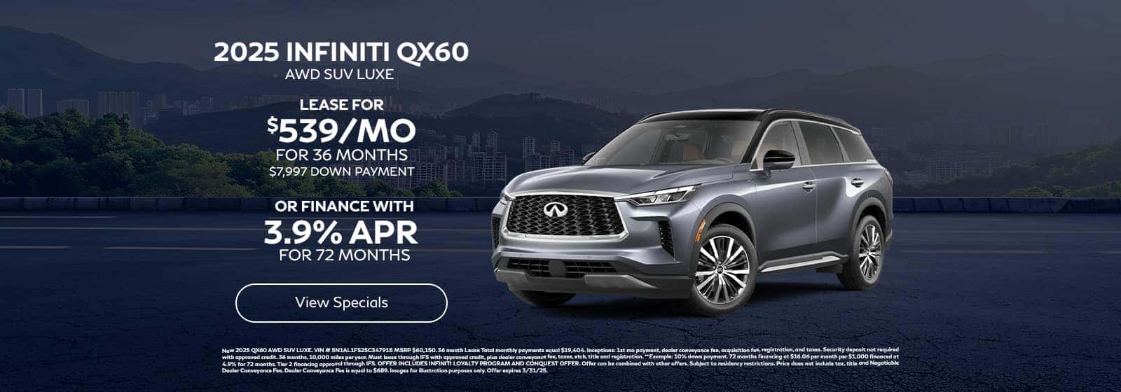 Lease New INFINITI QX60 For $539/mo* - Shop Now