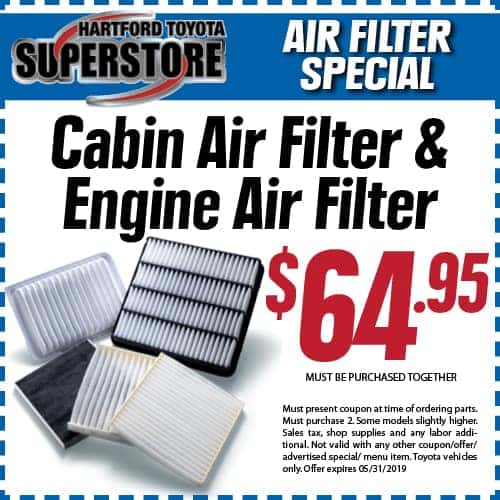 Cabin and air filter coupon