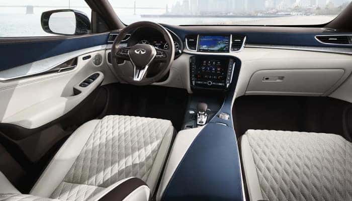 The spacious interior of the 2019 INFINITI QX50