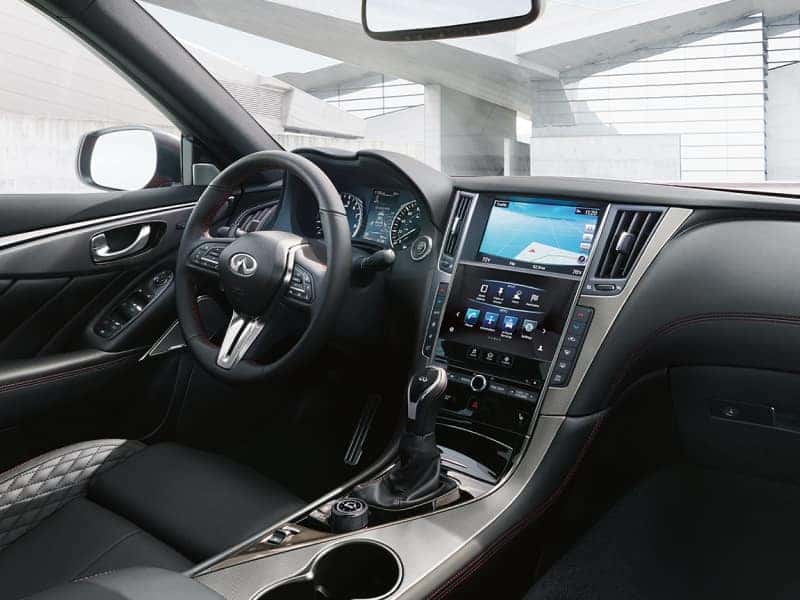 The spacious interior of the 2019 INFINITI Q50