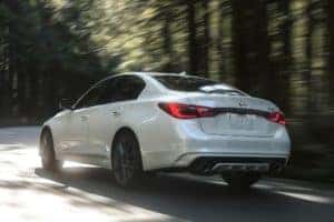 The 2021 INFINITI Q50 in white