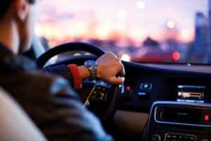 man driving INFINITI car