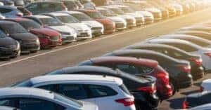 Multiple pre-owned SUVs displayed at Herrin-Gear INFINITI dealership in Jackson, Mississippi