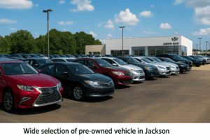 Multiple pre-owned SUVs including INFINITI, Chevrolet, and Toyota at Herrin-Gear INFINITI in Jackson Mississippi
