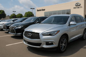 Multiple pre-owned SUVs including INFINITI and Lexus models at Herrin-Gear INFINITI in Jackson Mississippi