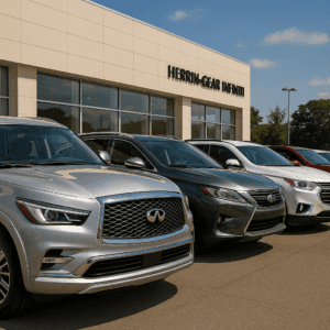 Multiple preowned SUVs including INFINITI, Lexus, and Chevrolet at Herrin-Gear INFINITI Jackson MS