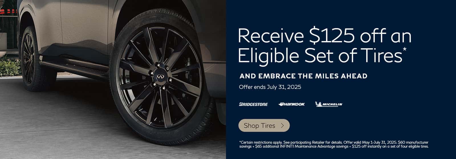 Shop tires at Holman INFINITI offer