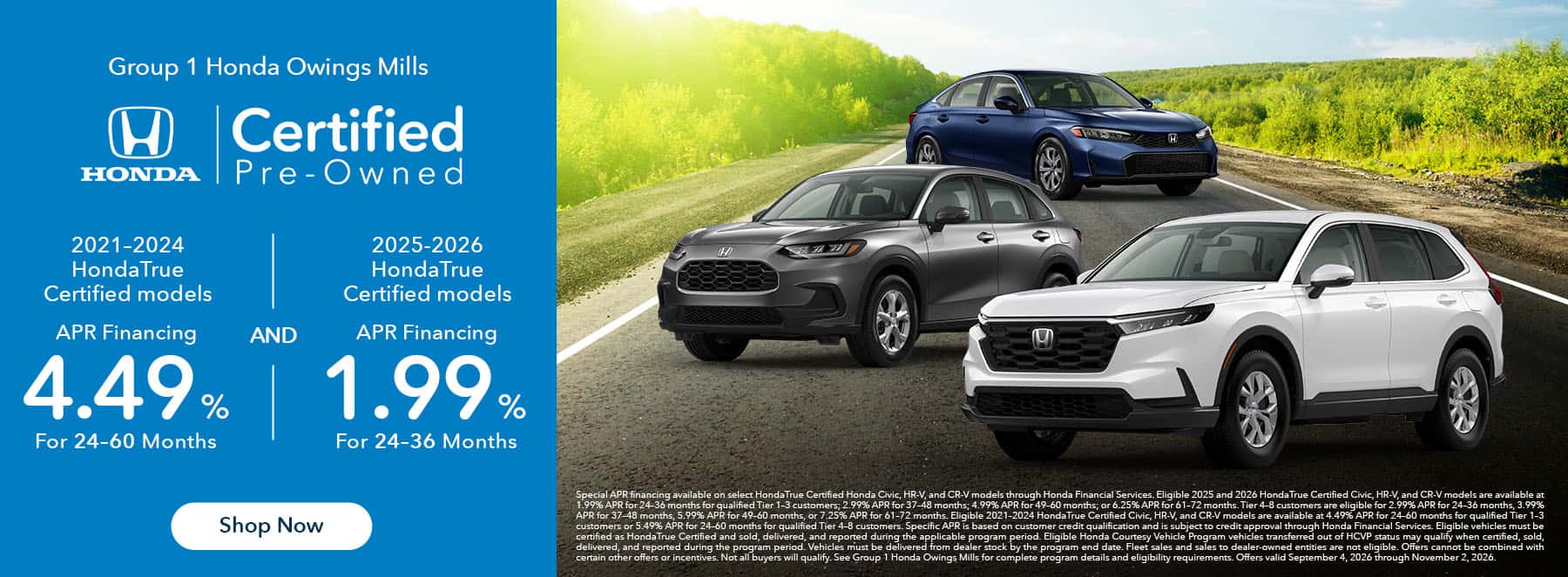Honda CPO Sales Event