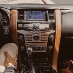 Black and Brown Interior of the QX80