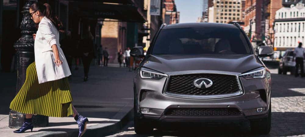 2021 Infinit QX50 parked on city street