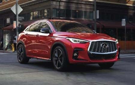 2022 INFINITI QX55 exterior on the street