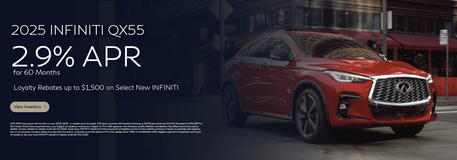 QX55 MAY Incentive