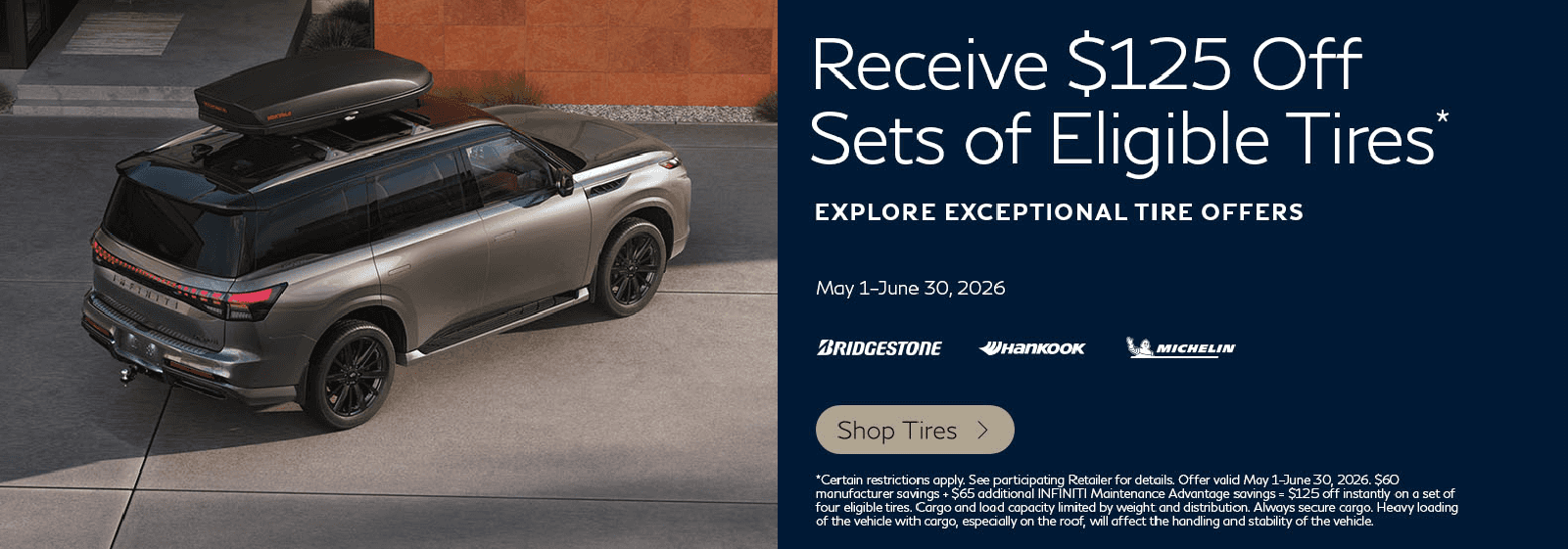 SD INFINITI Tire Offer 