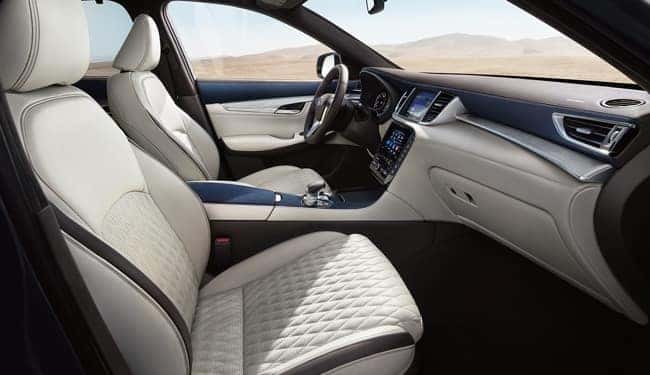 The 2019 INFINITI QX50 has a luxurious interior