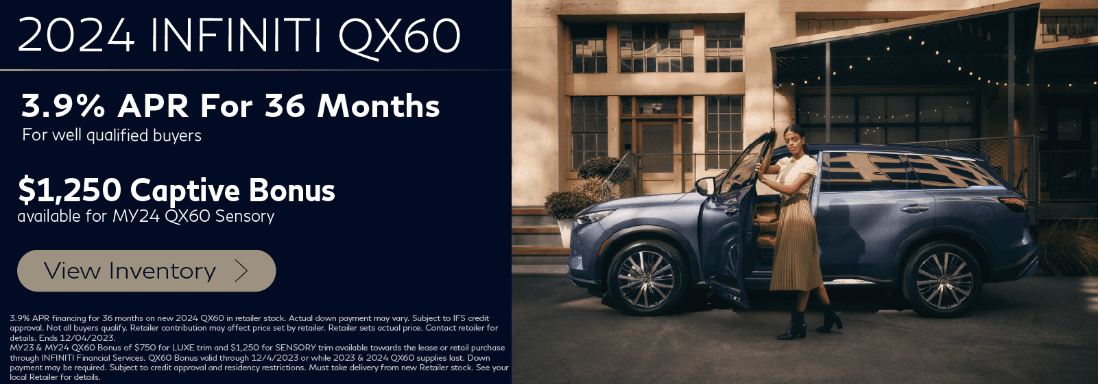 INFINITI QX60 Captive Bonus