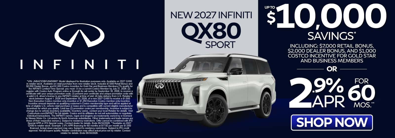 New 2027 INFINITI QX80 Sport 