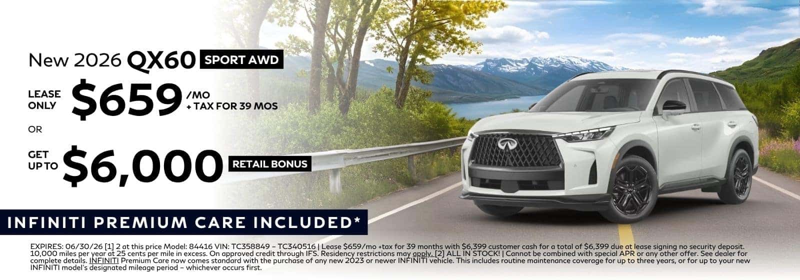 INFINITI 2026 QX60 Sport AWD Lease At INFINITI Roseville