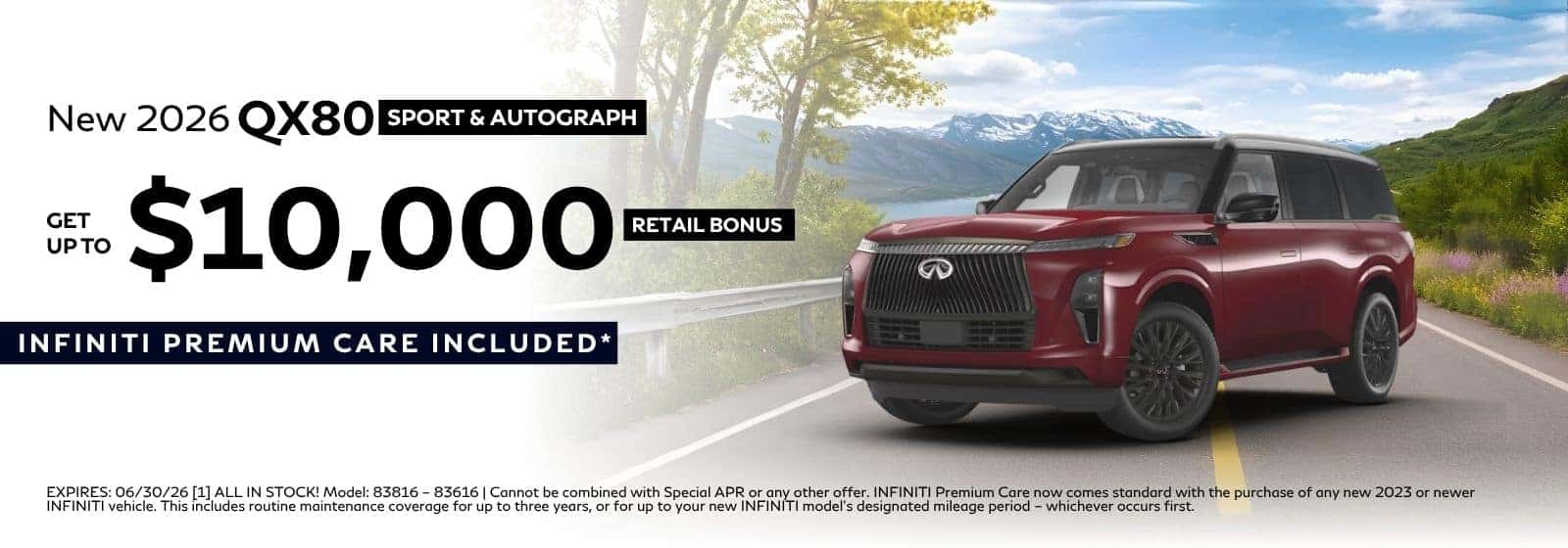 INFINITI QX80 Sports and Autograph Retail Bonus At INFINITI Roseville