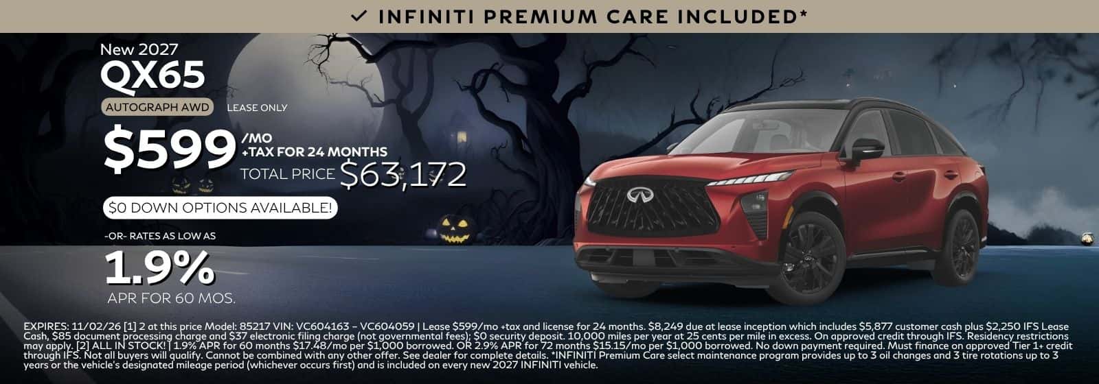 INFINITI 2027 QX60 Lease At INFINITI Roseville