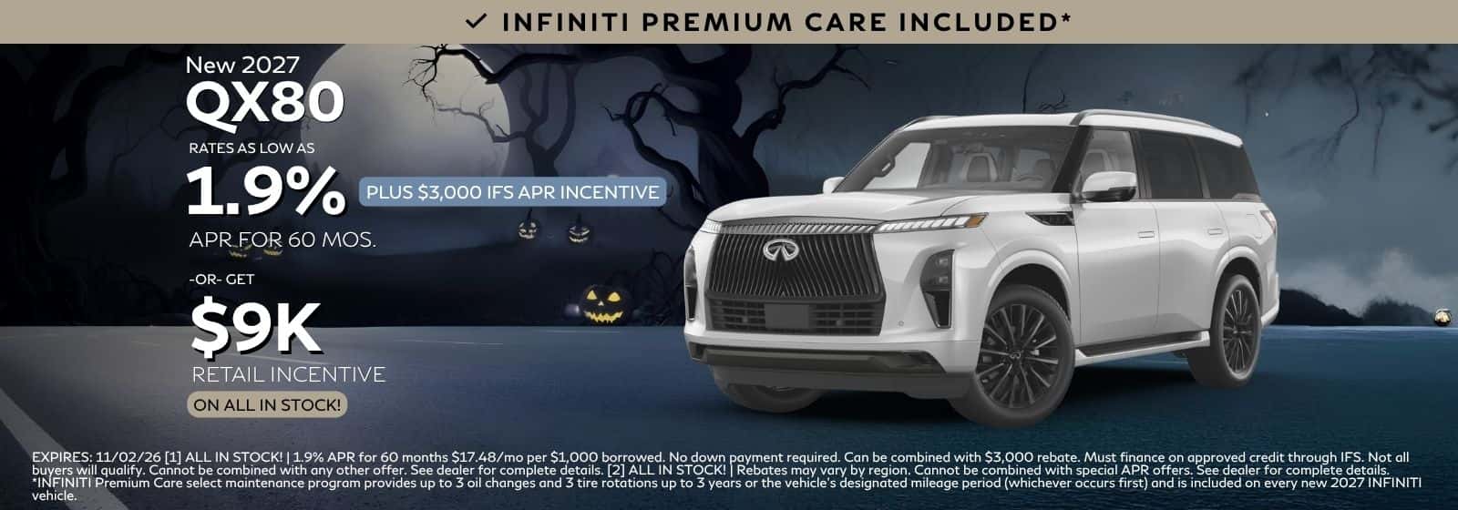 NEW 2027 QX60 Lease or 1.9% APR or Retail Incentive At INFINITI Roseville