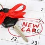 new car keys on a calendar