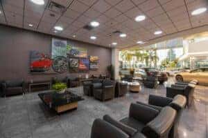 Keyes European has a comfortable lounge for guests to wait comfortably as they wait for someone to assist them