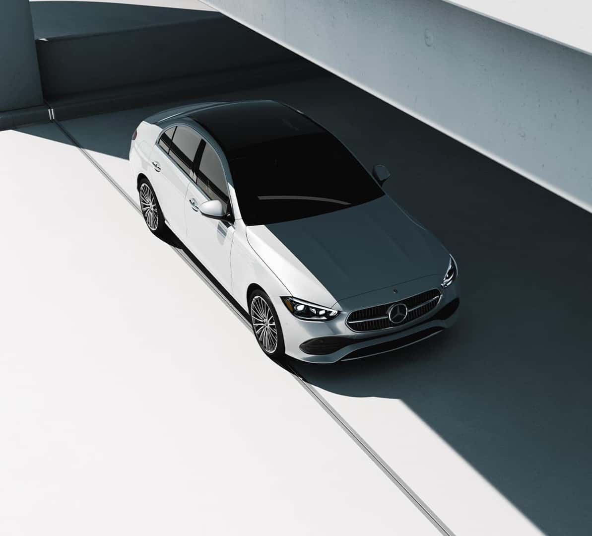 Overhead view of a 2026 Mercedes-Benz C-Class