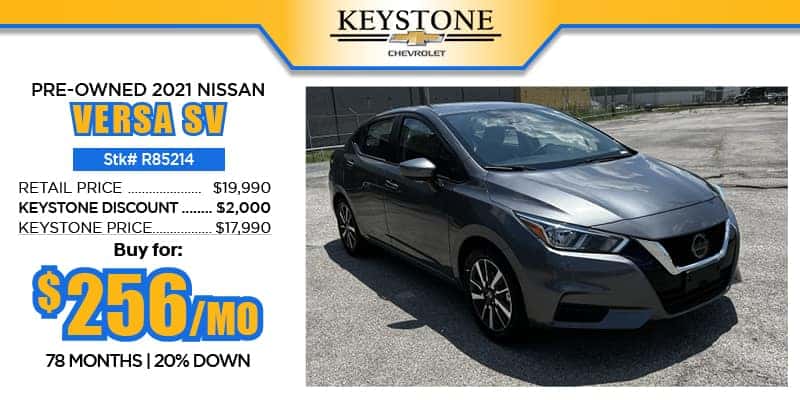 2021 nissan versa sv keystone chevrolet