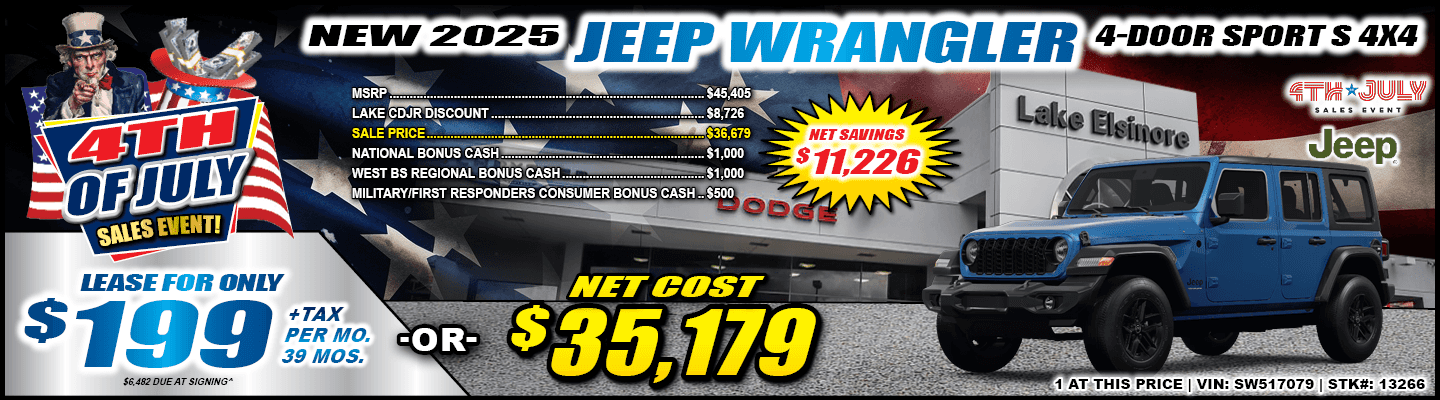 2025 JEEP WRANGLER 4-DOOR SPORT S