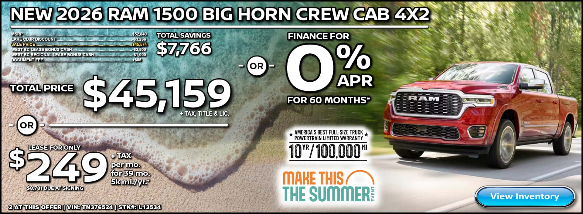 2026 RAM 1500 BIG HORN