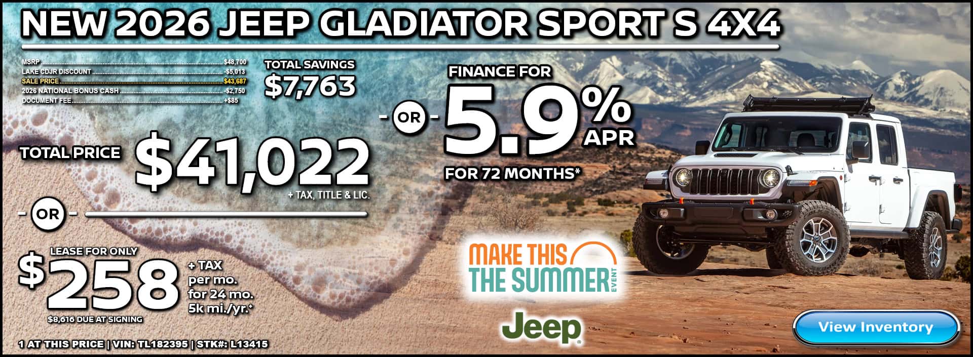 2026 JEEP GLADIATOR SPORT
