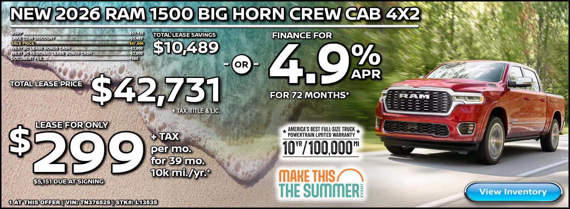 2026 RAM 1500 BIG HORN