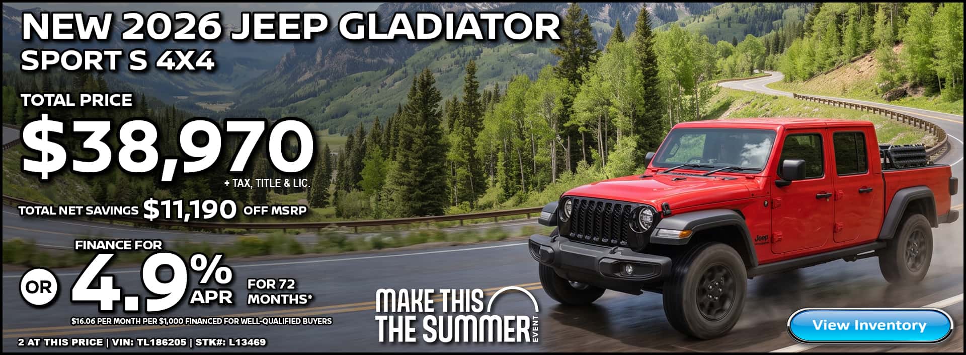 2026 JEEP GLADIATOR SPORT