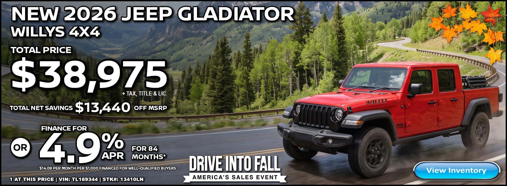 2026 JEEP GLADIATOR WILLYS
