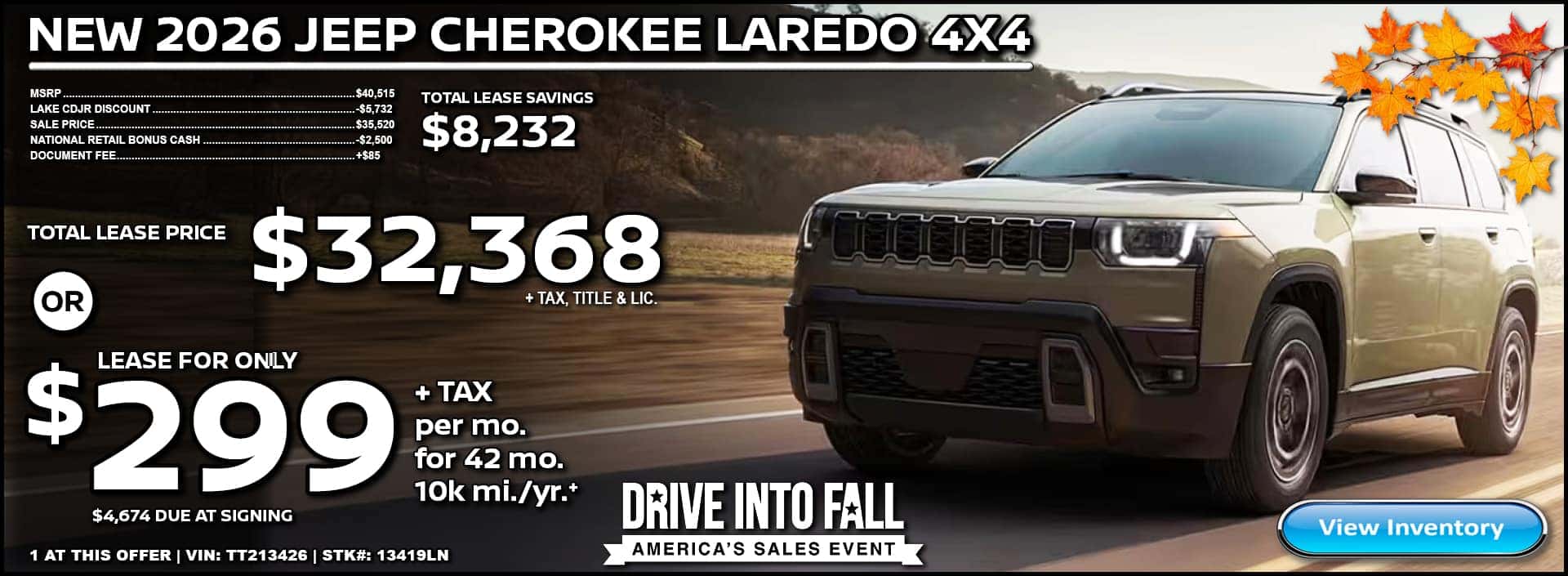 2026 JEEP CHEROKEE LAREDO