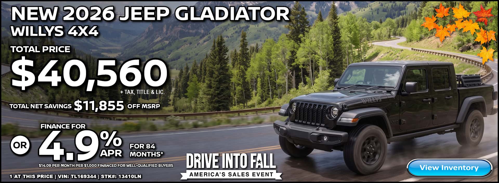 2026 JEEP GLADIATOR WILLYS