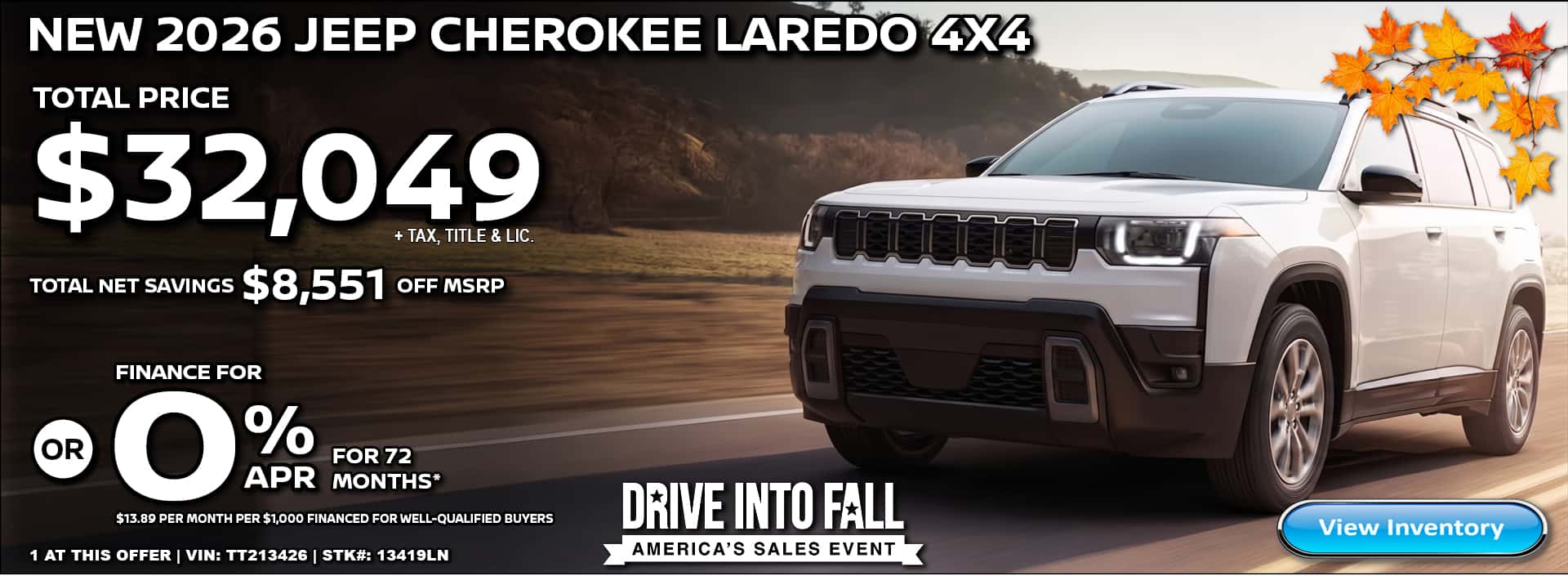 2026 JEEP CHEROKEE LAREDO