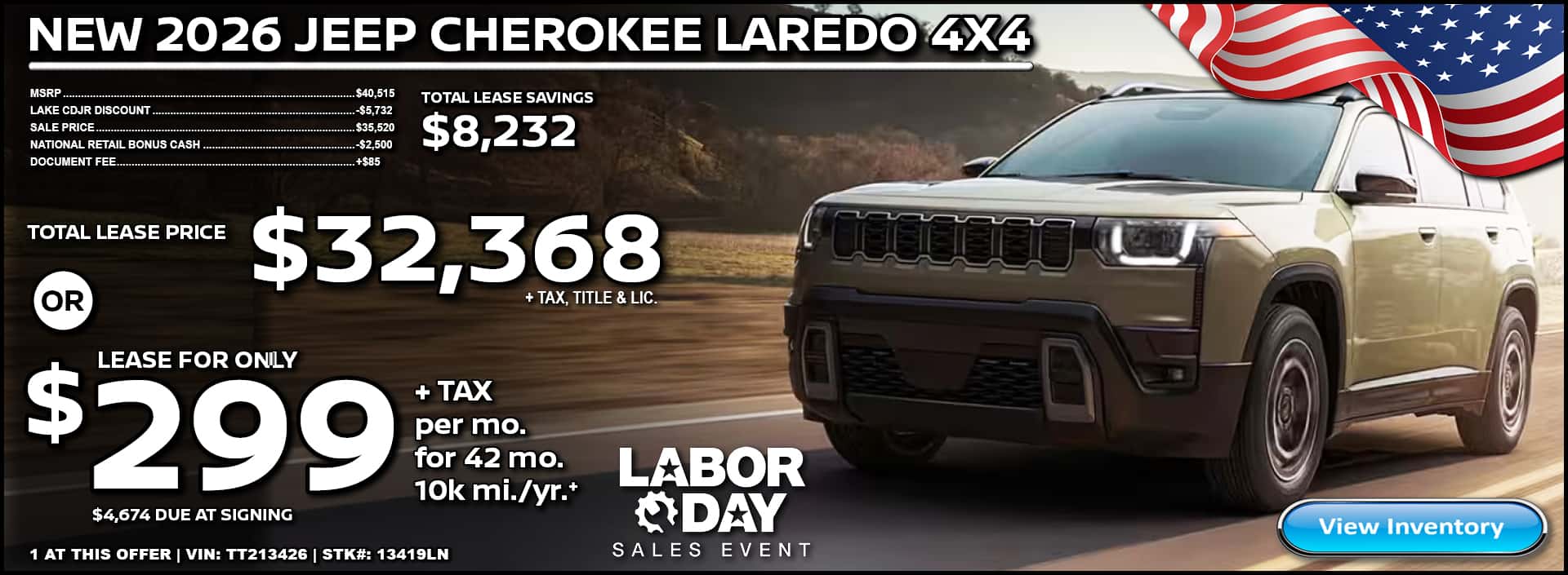 2026 JEEP CHEROKEE LAREDO