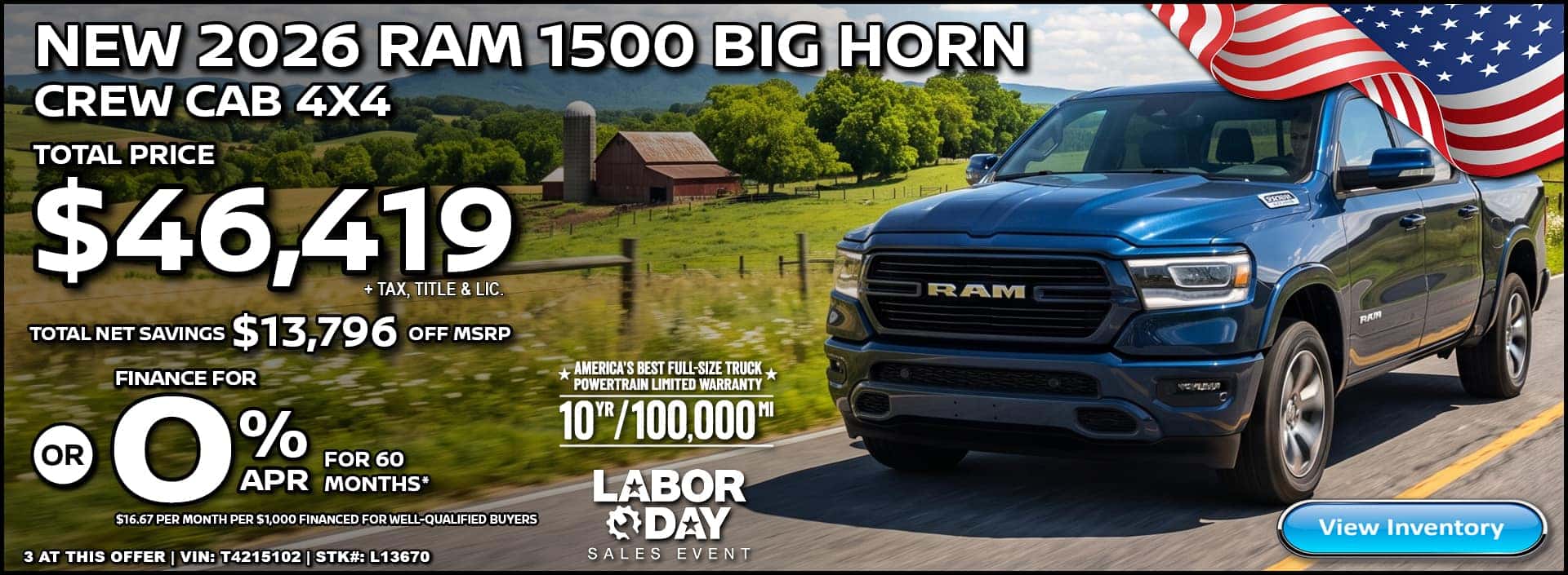 2026 RAM 1500 BIG HORN