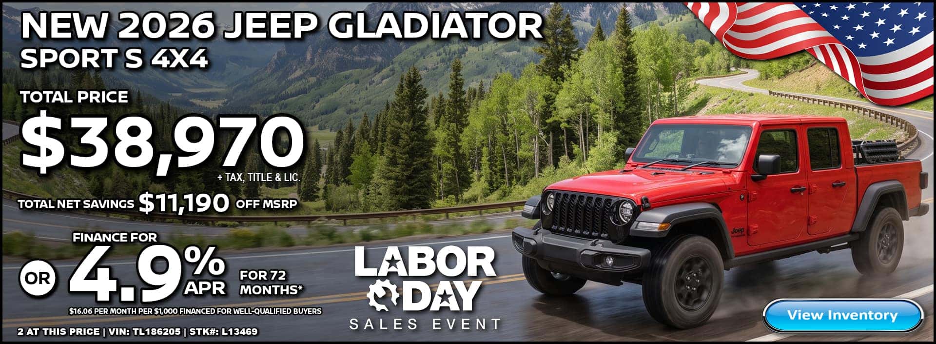 2026 JEEP GLADIATOR SPORT